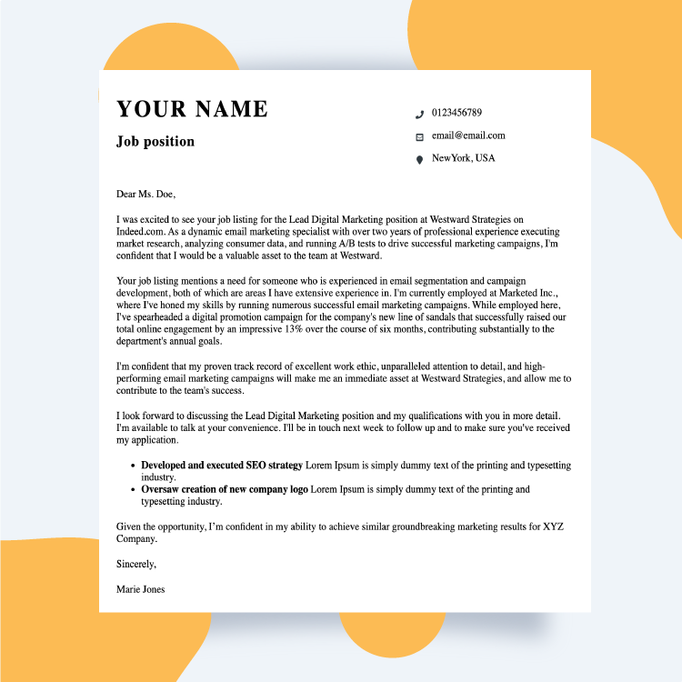 Cover Letter
